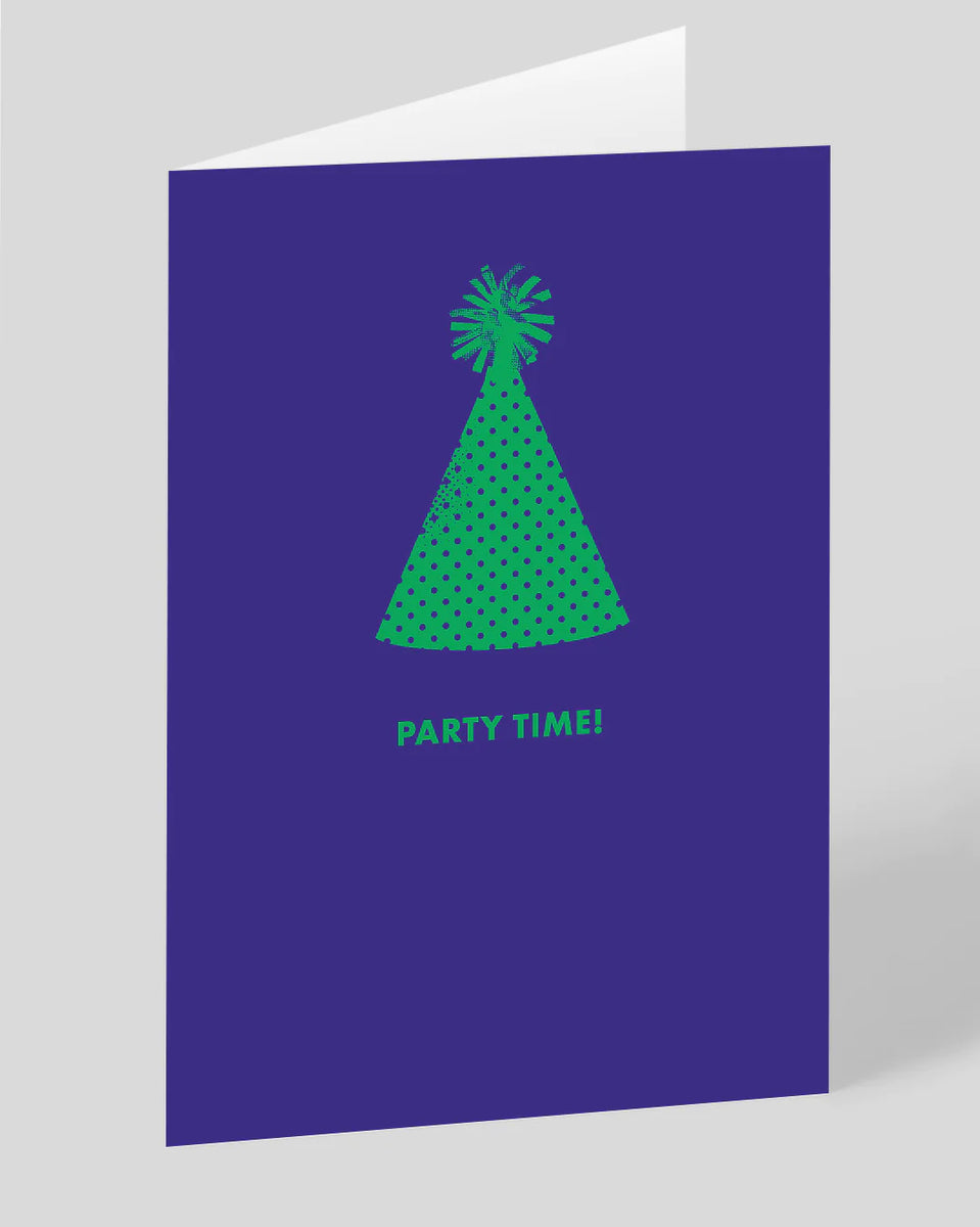 Party Time Party Hat Card Happydashery